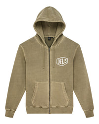 Deus Ex Machina Shield Gd Zip Hoodie Olive Green