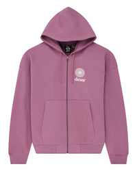 Deus Ex Machina Strata Zip Hoodie Red Violet