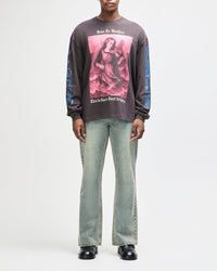 Deus Ex Machina Swell Maps Os Ls Tee Anthracite Grey