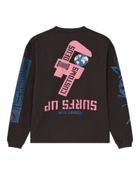 Deus Ex Machina Swell Maps Os Ls Tee Anthracite Grey