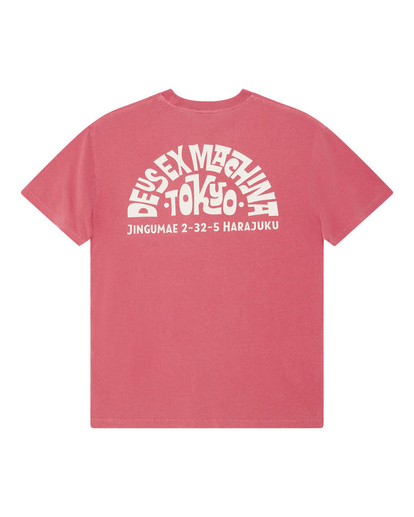 Deus Ex Machina TOKYO ADDRESS S/S TEE Melon Red