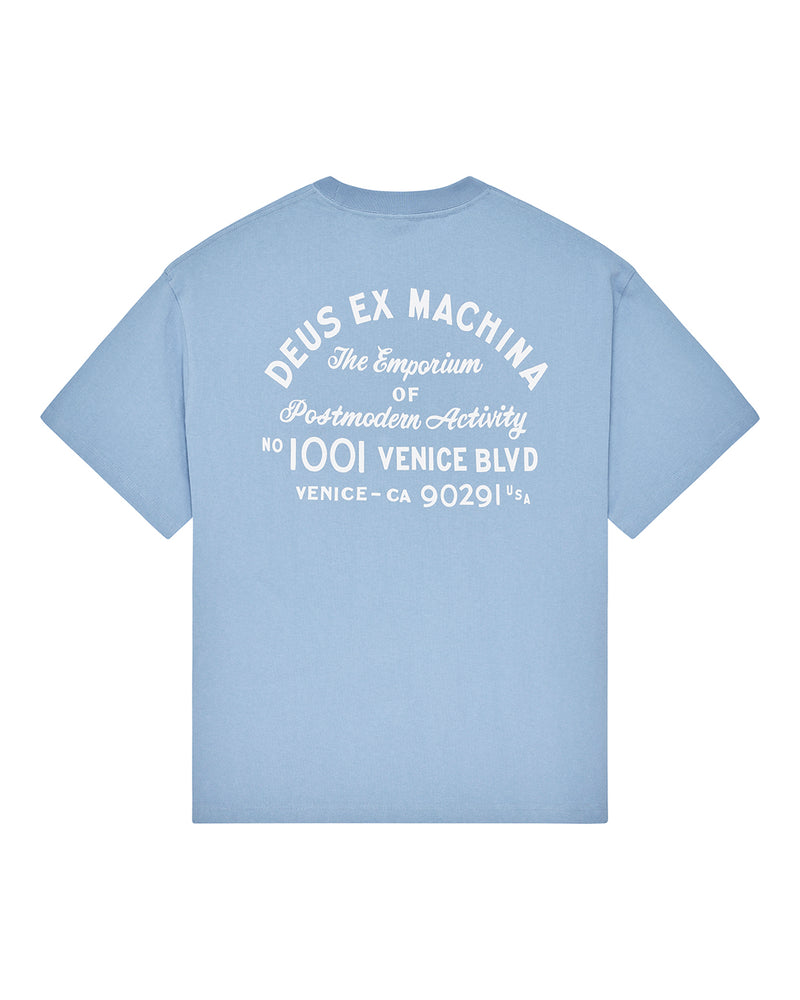 Deus Ex Machina Venice Sign Tee Glacier Blue