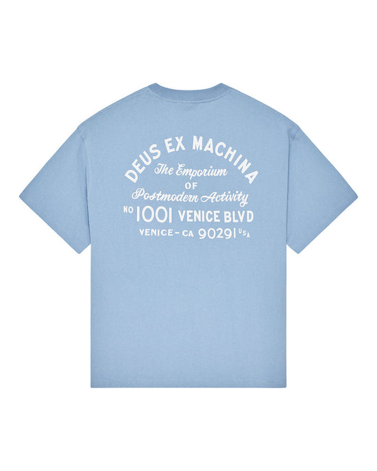 Deus Ex Machina Venice Sign Tee Glacier Blue — Deus Ex Machina