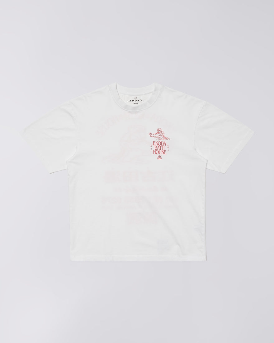Edwin EKODA BATH HOUSE S/S TEE White