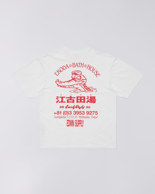 Edwin EKODA BATH HOUSE S/S TEE White