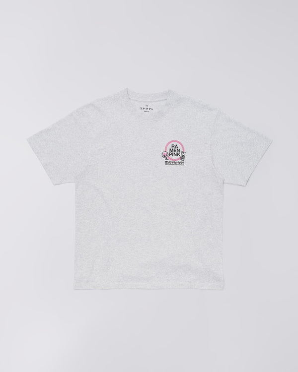 Edwin RAMEN PINK S/S TEE Grey Marl