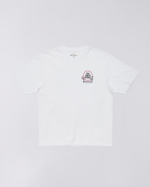 Edwin RAMEN PINK S/S TEE White