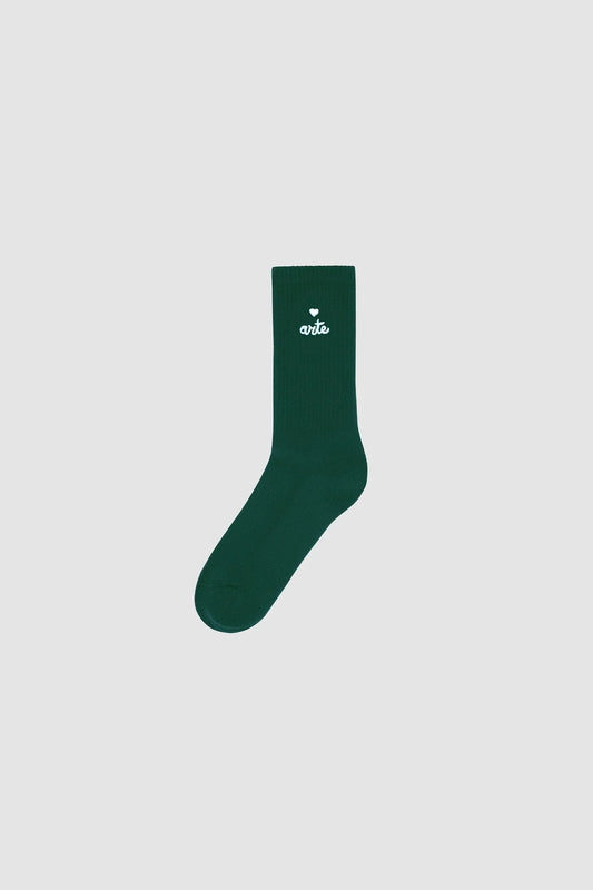 Heart Logo Socks Green
