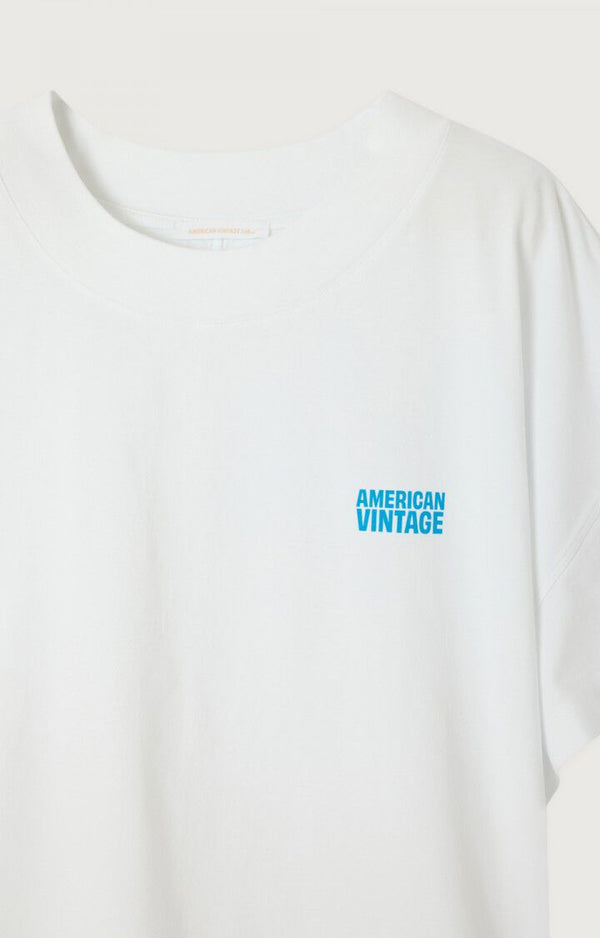 American Vintage T-SHIRT FEMME GIXY BLANC