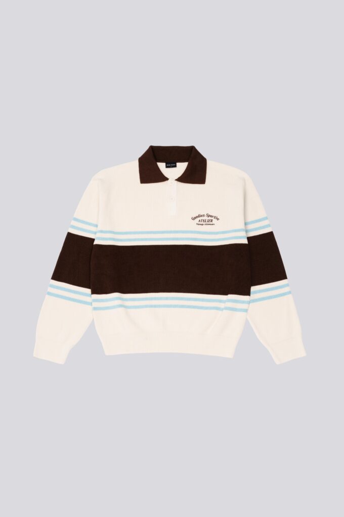 Goodies Sportive BEL AIR S/S POLO Blue and brown stripes
