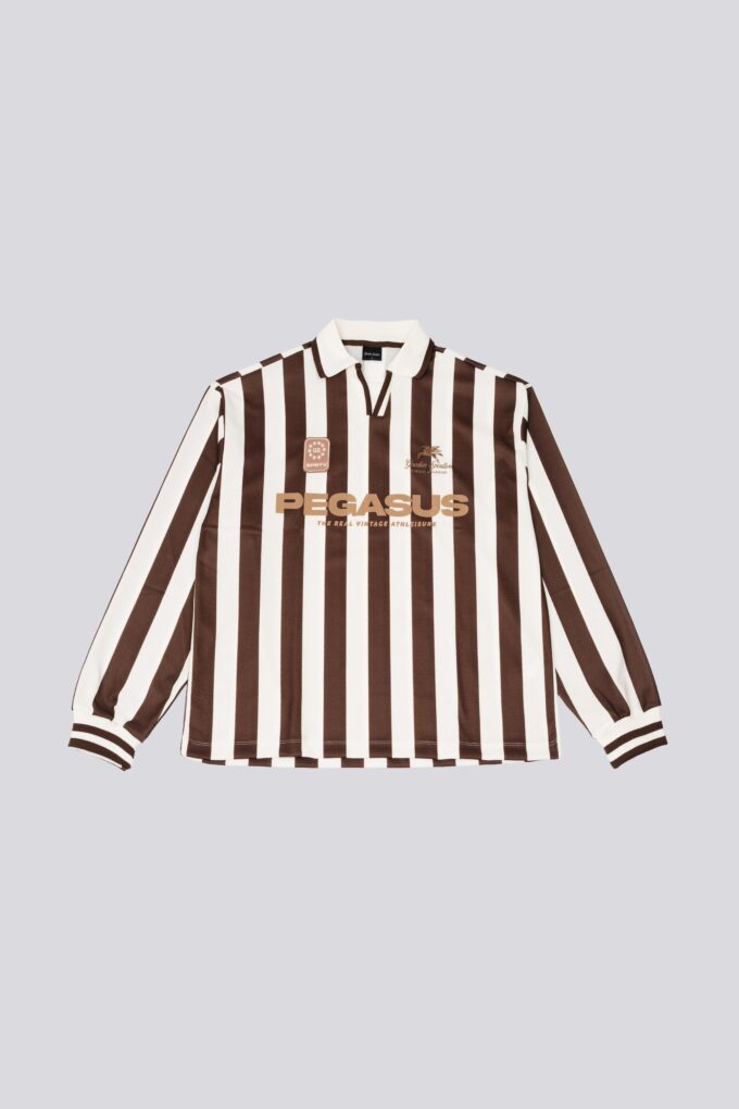 Goodies Sportive COCOA VINTAGE FOOTBALL L/S TEE Brown