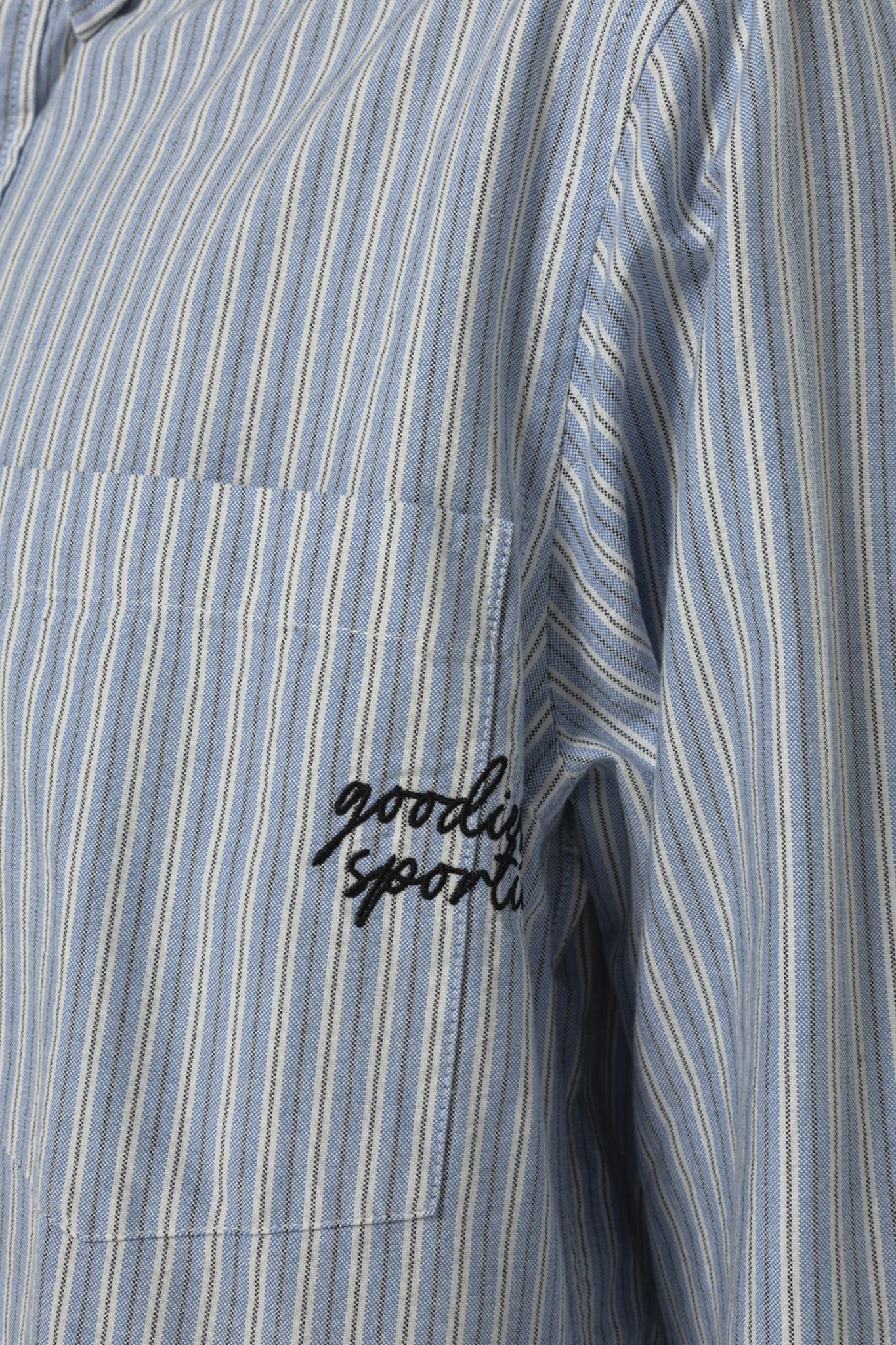 Goodies Sportive Chemise OXFORD SHIRT Blue White zoom