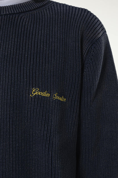 Goodies Sportive Crewneck WASHED INSIGNIA PREMIUM KNIT Blue zoom