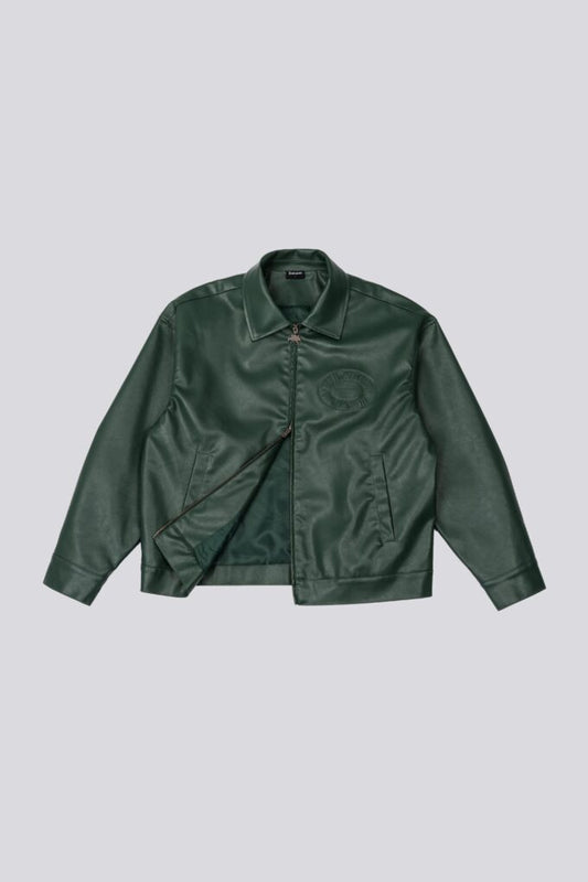 Goodies Sportive JASPER ECO LEATHER JACKET Green