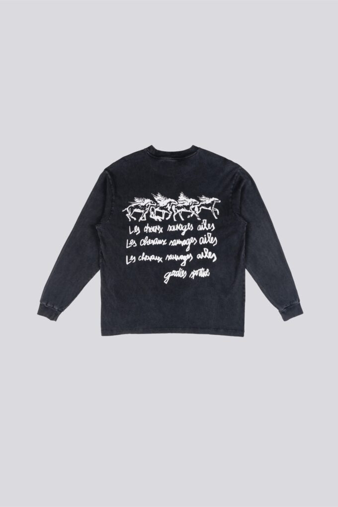 Goodies Sportive Les Chevaux Sauvages Long Sleeve Black
