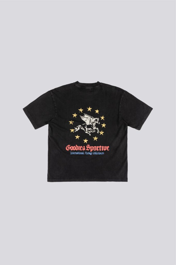 Goodies Sportive Pegasus Union Tee Black — Goodies Sportive