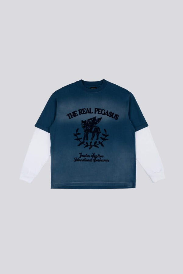 Goodies Sportive Real Pegasus Long Sleeve Blue — Goodies Sportive