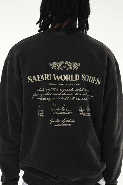 Goodies Sportive SAFARI WORLD SERIES CREWNECK Black back