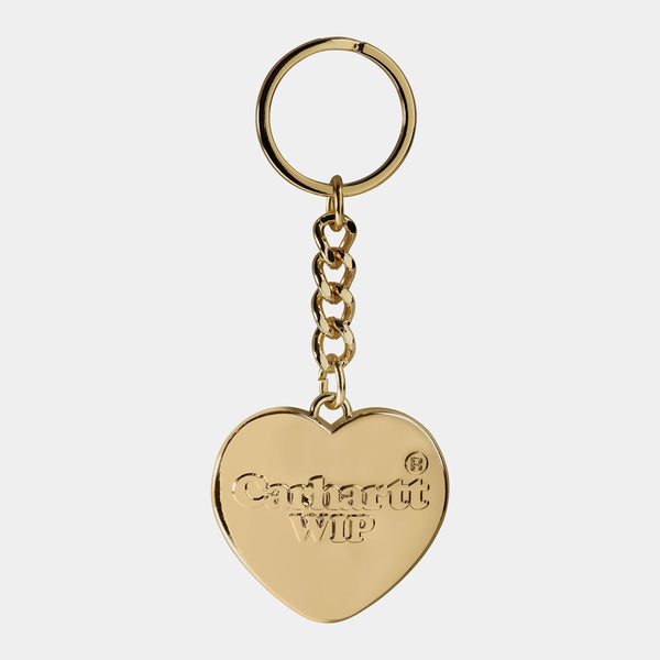 HEART KEYCHAIN ZINC Gold — Carhartt wip