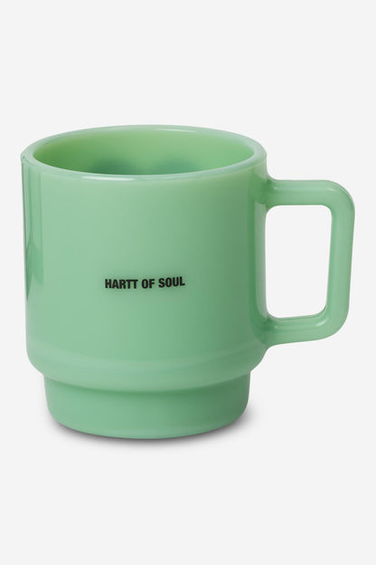 HEART GLASS MUG Jade