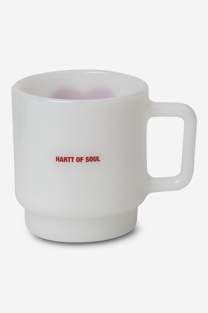 HEART GLASS MUG White