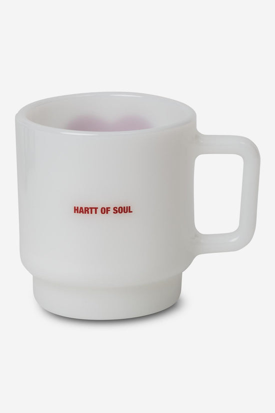 HEART GLASS MUG White