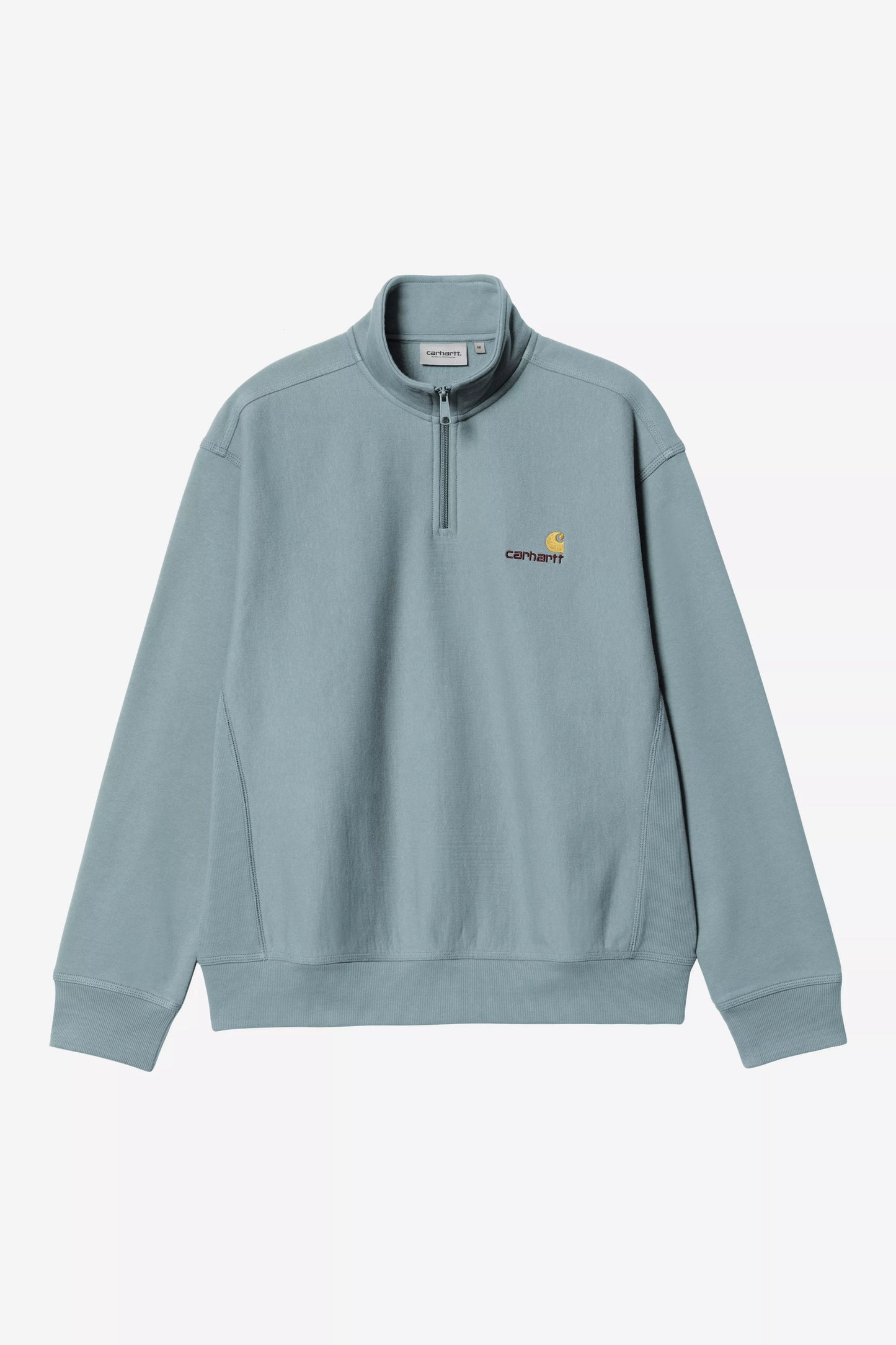 Pull Carhartt Wip HALF ZIP AMERICAN SCRIPT SWEAT Citadel