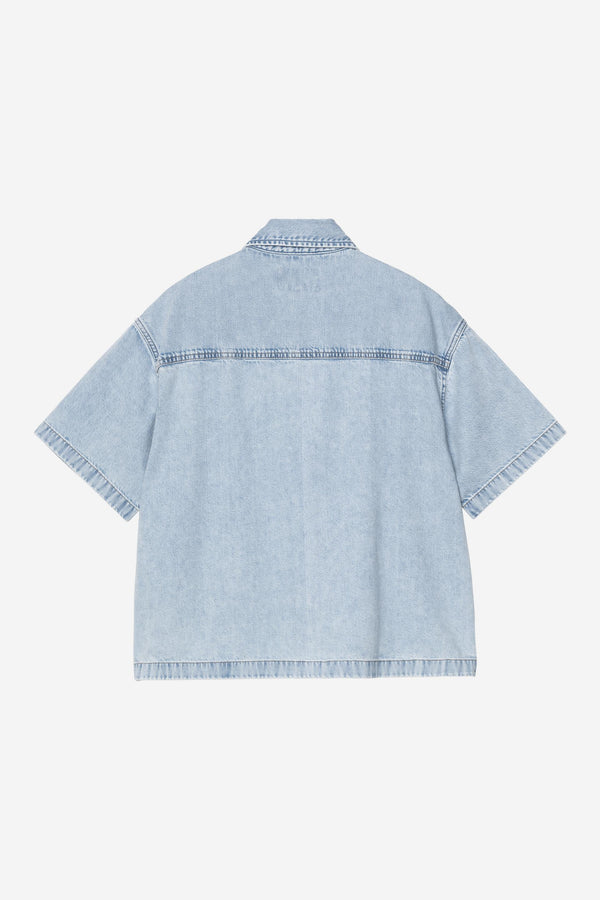 Carhartt Wip W LOVILIA S/S SHIRT Blue stone bleached