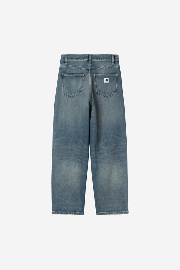 Carhartt Wip W BRANDON PANT Blue worn used wash — Carhartt Wip