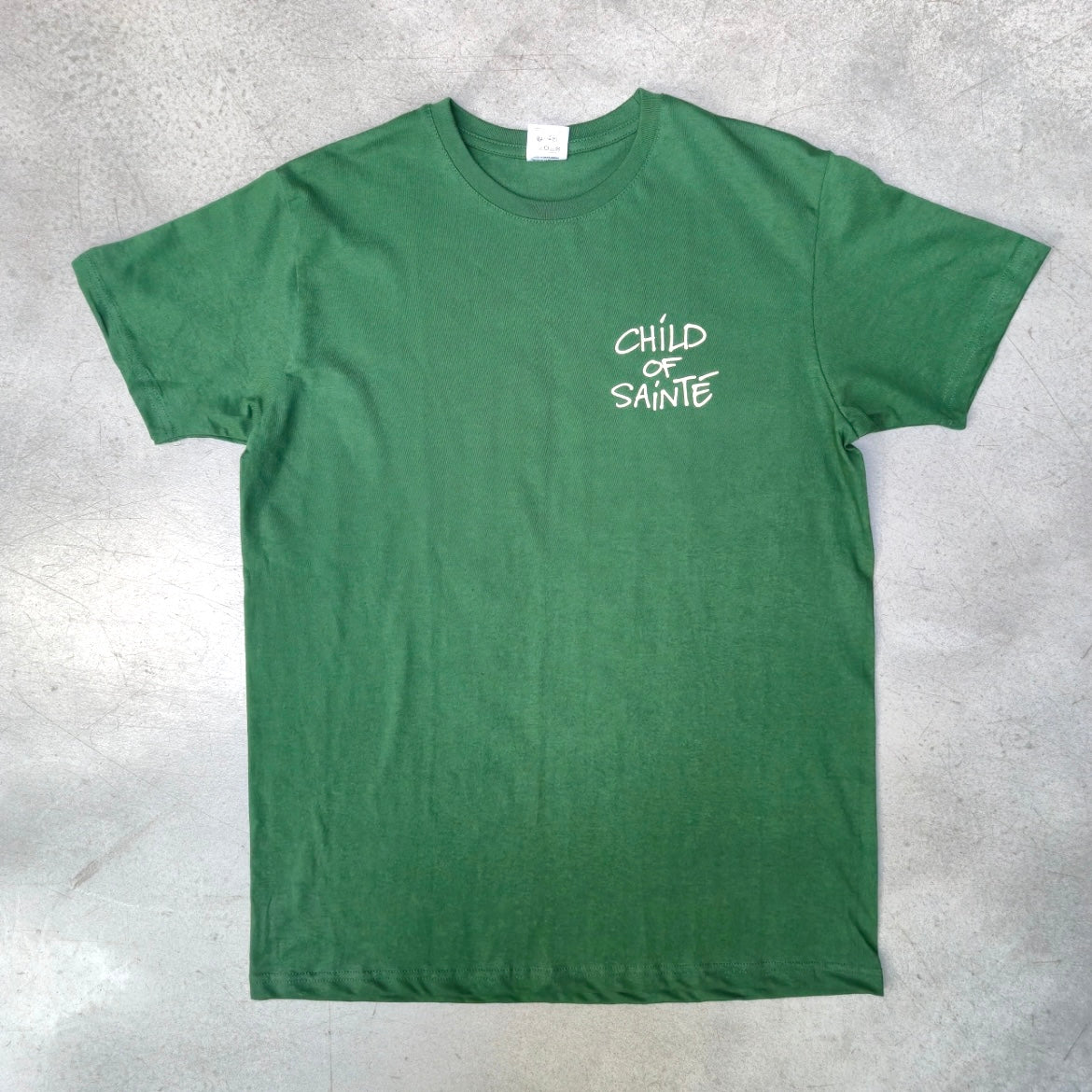 T Shirt Child Of Sainté COS HEART Vert et Natural