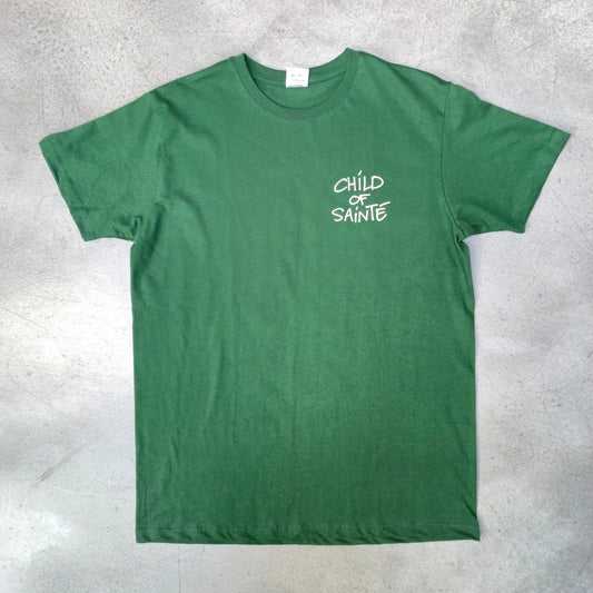T Shirt Child Of Sainté COS HEART Vert et Natural