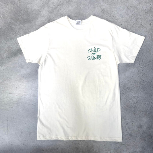 T Shirt Child Of Sainté COS HEART Natural et Vert