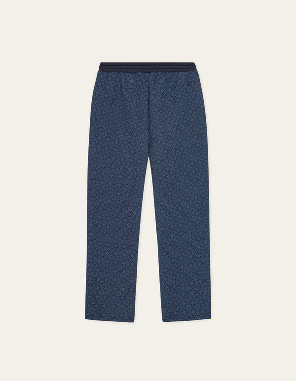 Les Deux BALLIER AOP CREW TRACK PANT Dark Denim Blue