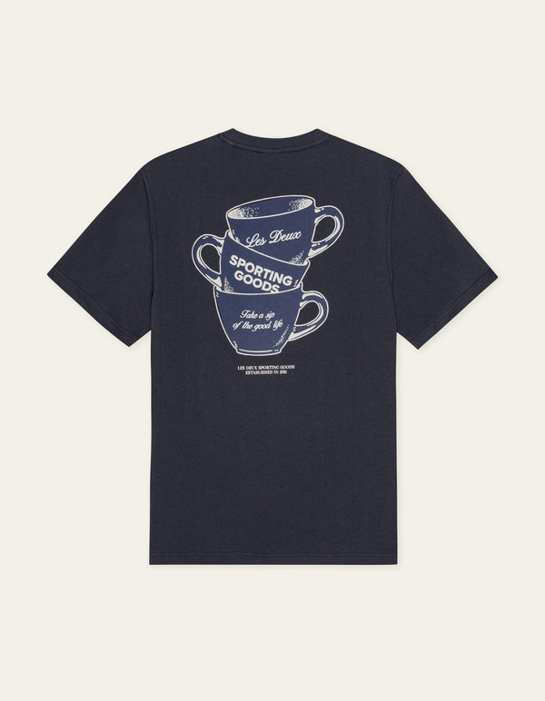 Les Deux BEN ARTIST S/S TEE Dark Navy — Les Deux