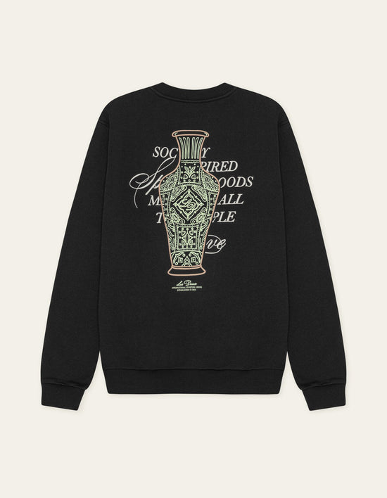 Les Deux BEN FAIENCE SWEATSHIRT Black — Les Deux