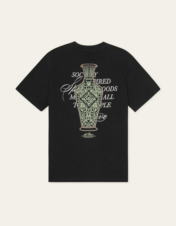 Les Deux BEN FAIENCE S/S TEE Black — Les Deux
