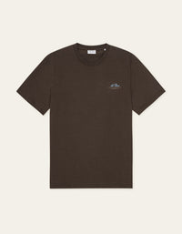 Les Deux BEN GLOBE S/S TEE Turkish Coffee Brown