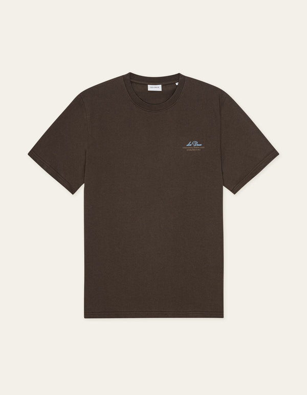 Les Deux BEN GLOBE S/S TEE Turkish Coffee Brown