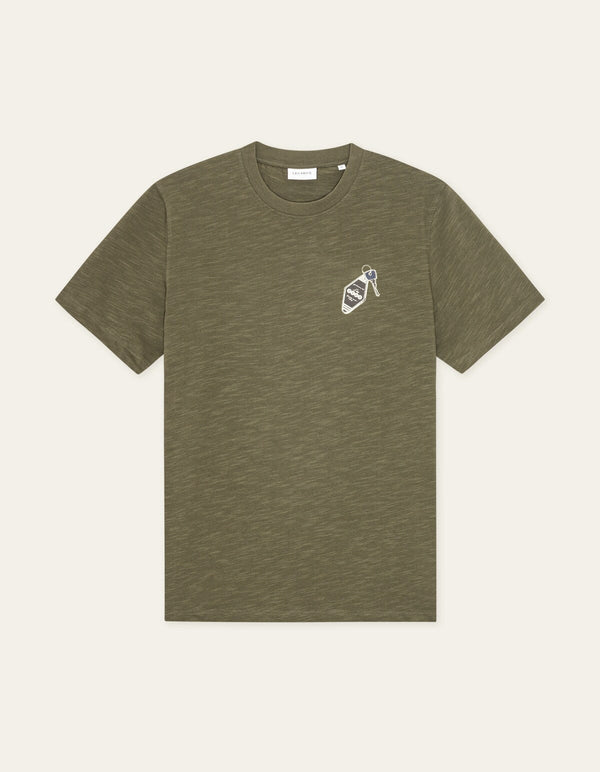 Les Deux BEN TROY S/S TEE Olive Night — Les Deux