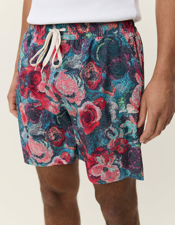 Les Deux BOUQUET AOP SWIM SHORTS Multicolor — Les Deux