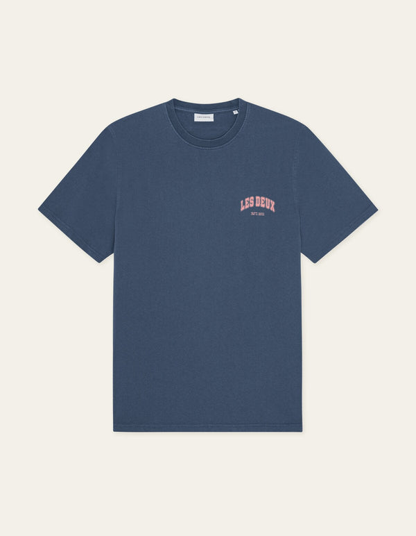 Les Deux BRADY HOOP S/S TEE Dark Denim Blue