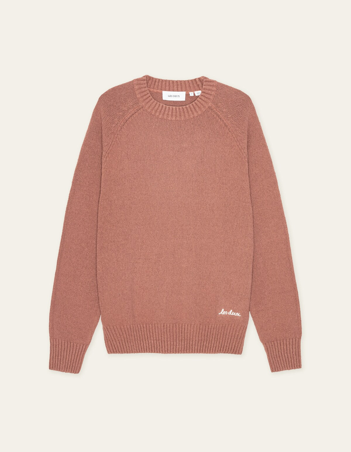 Les Deux BRAD ROUNDNECK KNIT Cognac Red