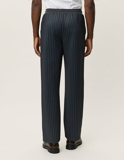 Les Deux Ballier Pinstripe Casual Pants Raven Grey