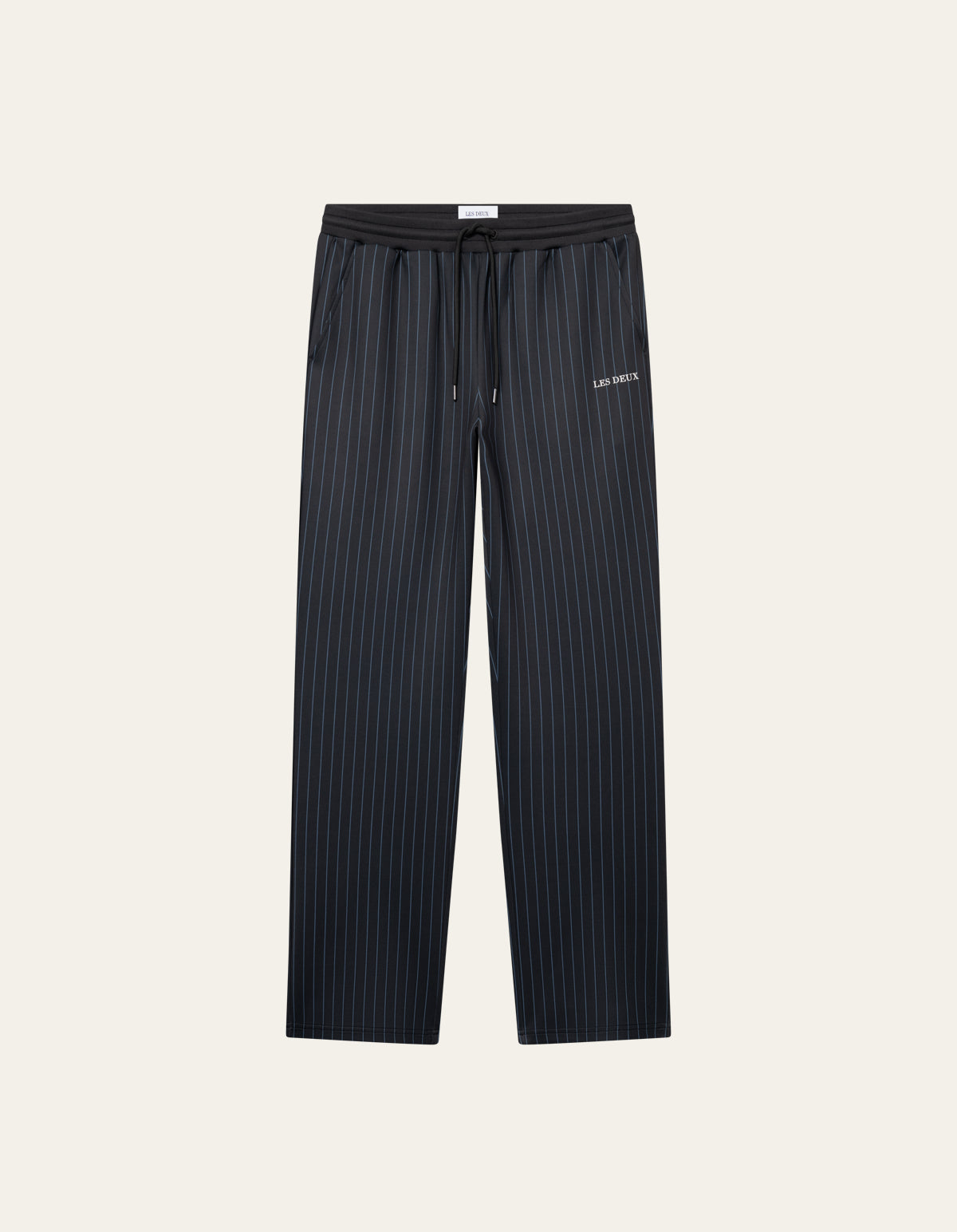 Les Deux Ballier Pinstripe Casual Pants Raven Grey