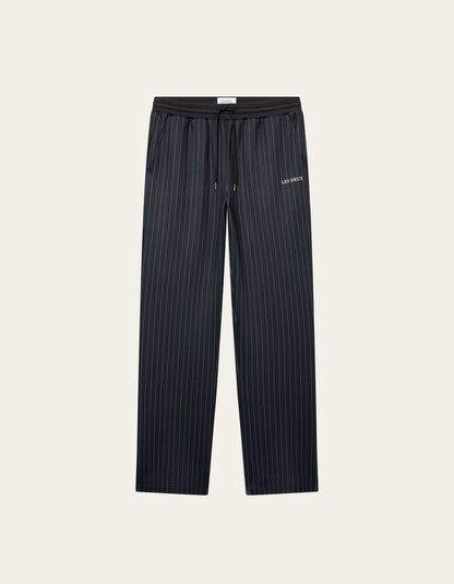 Les Deux Ballier Pinstripe Casual Pants Raven Grey