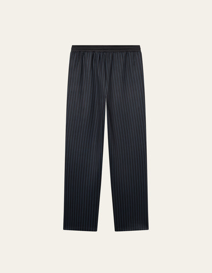 Les Deux Ballier Pinstripe Casual Pants Raven Grey
