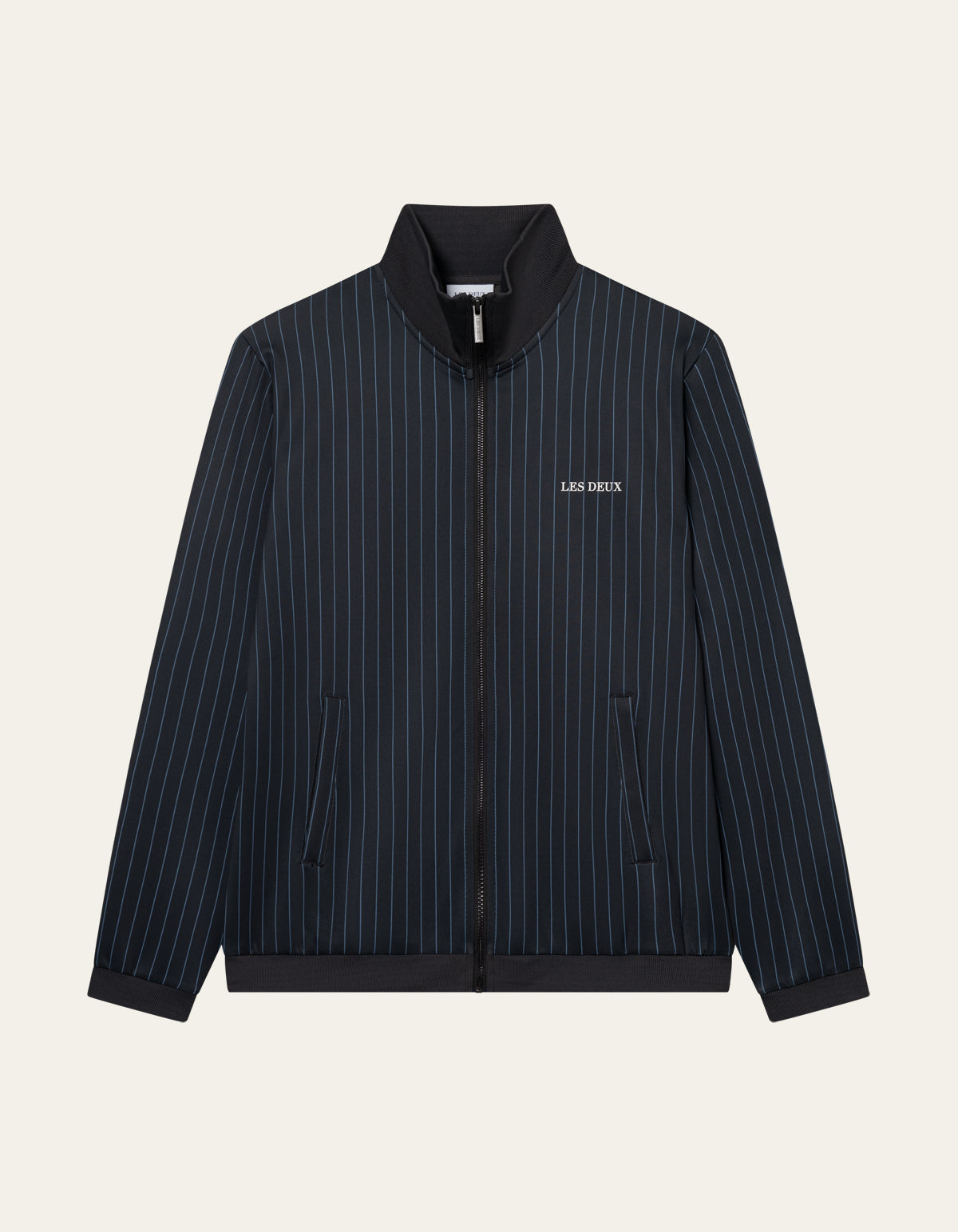 Les Deux Ballier Pinstripe Jacket Raven Grey