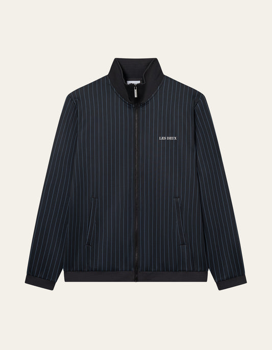Les Deux Ballier Pinstripe Jacket Raven Grey