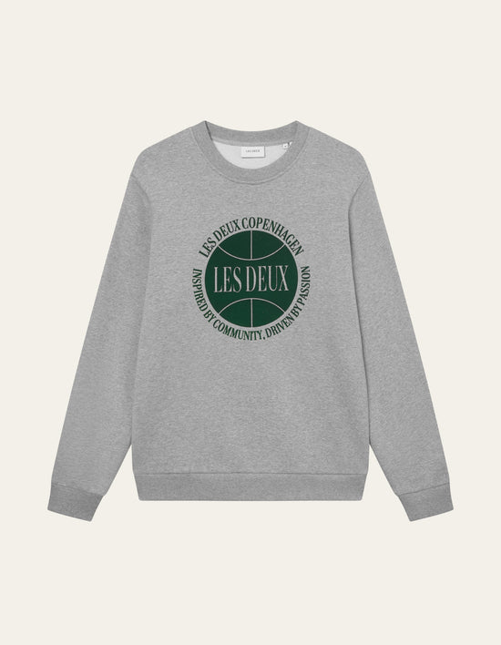 Les Deux Ben Basketball Sweatshirt Light Grey Melange — Les Deux