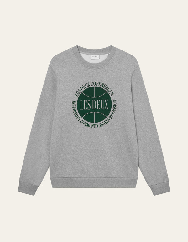 Les Deux Ben Basketball Sweatshirt Light Grey Melange — Les Deux